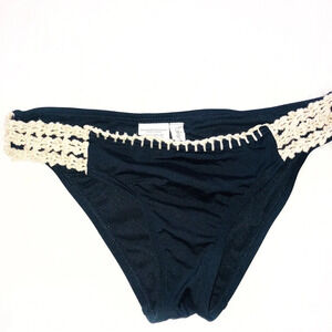 Bikini Lab size small black crochet bikini bottoms
